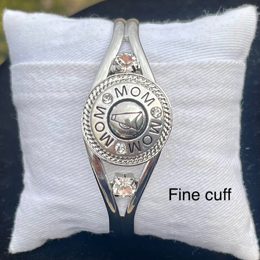 Silver mom sport fine cuff